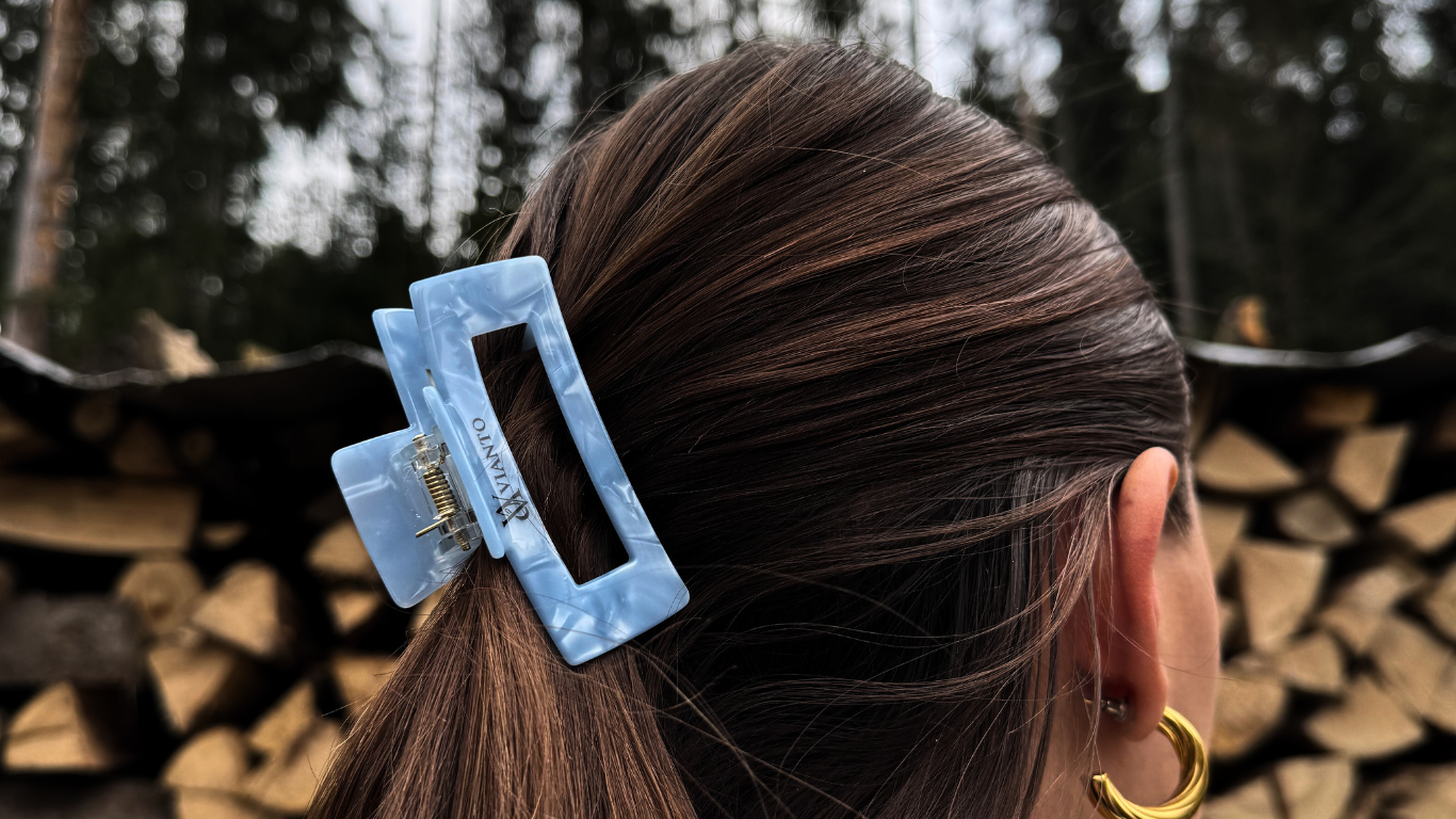Haarklammer babyblau