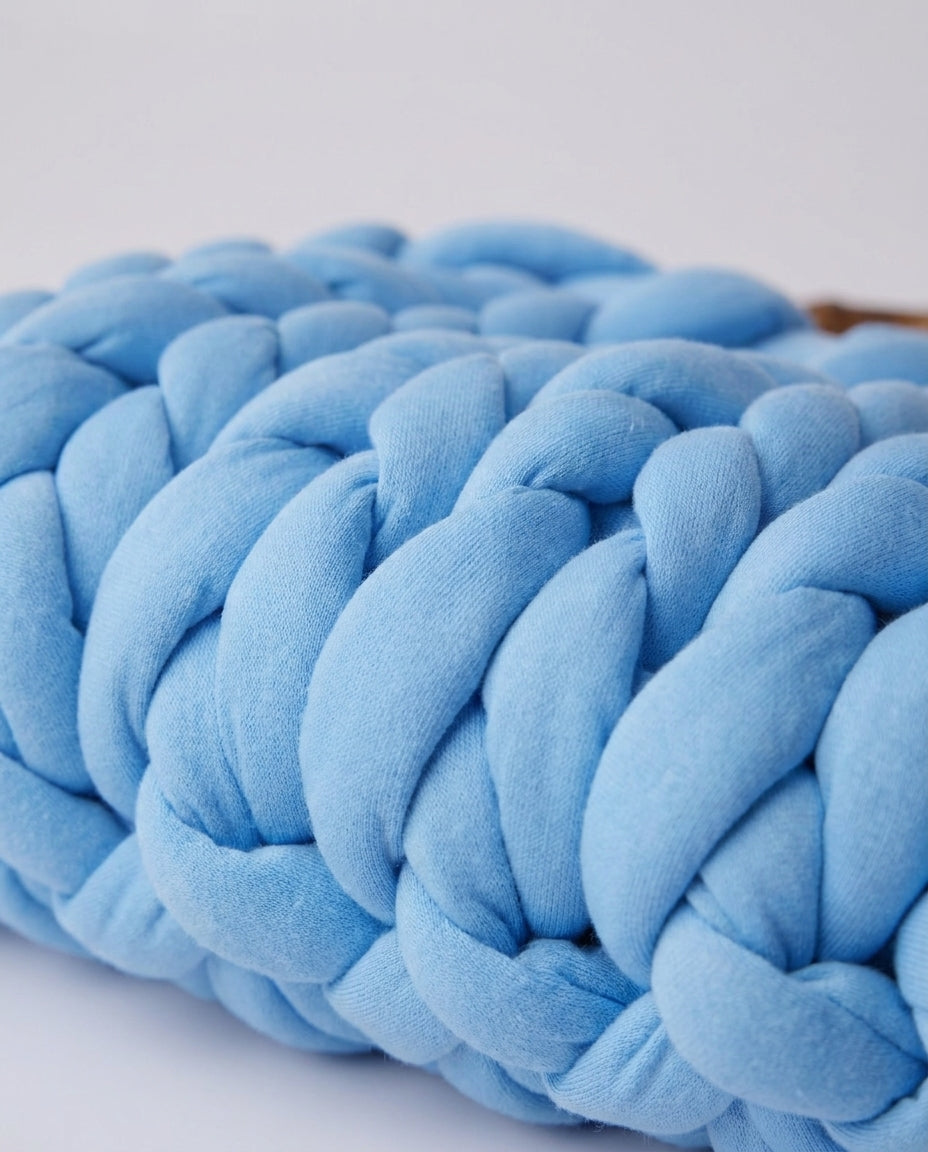 Amalfi Bag in Azurblau aus Premium-Baumwolle