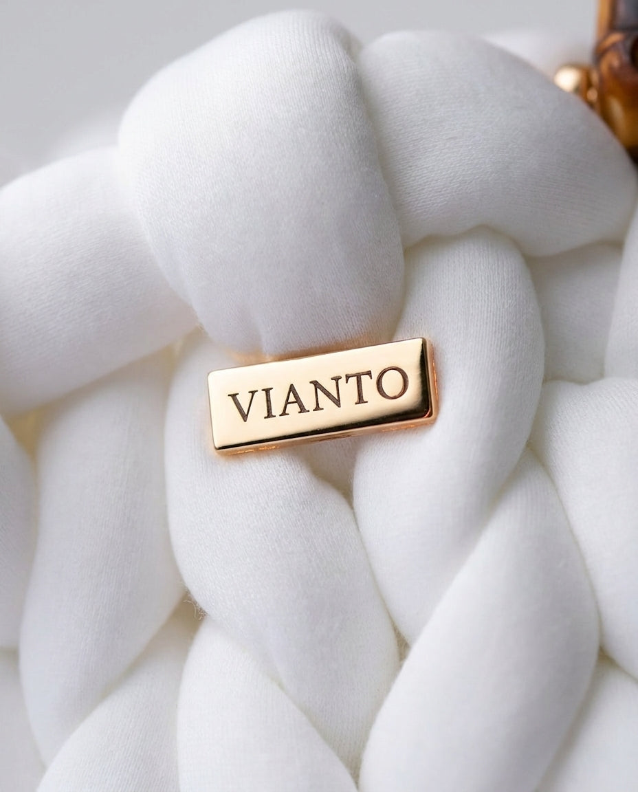VIANTO Santorini Bag mit handgefertigtem Echt-Bambusgriff